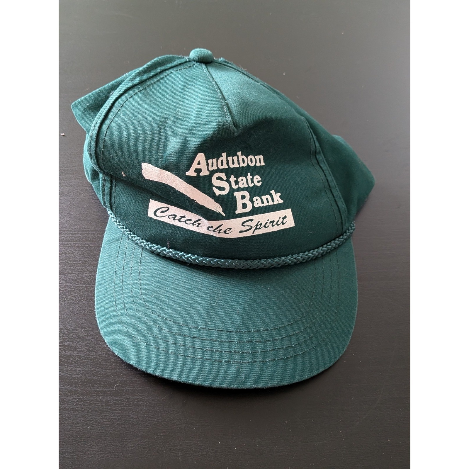 Audubon State Bank Strapback Trucker Hat Green Osfm Yupoong